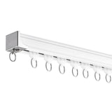 Ceiling Curtain Track Set 17.7 FT/5.4 Meter Room Divider with Hooks White V952-THBCLGDTZLHJN5CV4V0