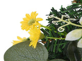 Spring Lemon Wreath Artificial Lemon Teardrop Wreath with Peony Flowers Green Leaves Decorative V1294-YM0523-220323TW02-2