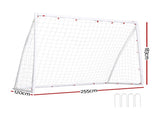 Everfit 8FT Soccer Football Goal Net UPVC Frame with PE Mesh Weatherproof Portable Goals for SN-B-8FT-WH