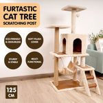 Furtastic 125cm Cat Tree Scratching Post - Beige CAT-EJT-341-BGE