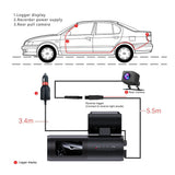 4K WiFi Car Dash Cam Dual Lens Wide Angle IPS Screen Night Vision Recording with 32GB Card V462-TA-122-01