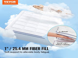 Mattress Topper, Queen Size, 25.4 mm Thickness, Fiber Fill Pad with Detachable & Washable, V952-XWTCD6080INCC3PJWV0