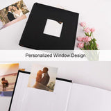 Photo Album With Front Window, Holds 200 4x6 Photos, Acid Free PVC Free Pages With Memo Space, For V1237-ZY-807-325