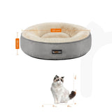 FEANDREA 50cm Dog Sofa Bed Round Shape Fabric Light Grey V227-3309641001080