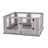 Indoor Dog Pen Tempered Glass Kennel w/ Pad V178-66969