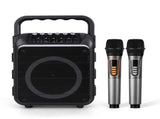Alpha Portable Karaoke Machine with 2 Wireless Microphones Bluetooth 5.3 KAM-18W-BK