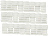 24x Womens Leg Warmers Disco Winter Knit Dance Party Crochet Legging Socks Costume - White V563-BR-24LEGWARMS-WHT