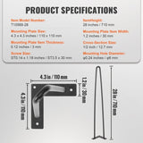 VEVOR 711.2MM Hairpin Furniture Legs, Metal Home DIY Projects for Nightstand, Coffee Table, Desk, V952-FJ2GZT28YC1205ROLV0