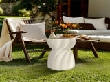 Modern Hourglass Concrete Accent End Table Outdoor Patio Table Garden Furniture V767-JJ-XZ1678