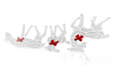 3 Piece Lighted Christmas Deer Family Set Outdoor Yard Decoration with LED Lights Red Bows Mother V1294-YM0710-3111230254211