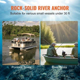 River Anchor 30LB Boat Anchor Cast Iron Black Vinyl-Coated Mushroom Anchor V952-HMDPZT30B000V24ZDV0