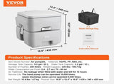 Portable Toilet for Camping, Porta Potty with Carry Bag, 5.3 Gal Waste Tank & 3.2 Gal Flush Tank, V952-DCX53GAL32GALWN45V0