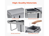 Pullout Trash Can for Kitchen Cabinets, 201010L Double Sink Garbage Waste Recycling Bin, V952-CFLJTDTHSST4PX1IZV0