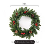 Christmas wreath, artificial wreath, red berries, pine cones, 30CM wreath, Christmas decoration, V1106-128-84756-RED-50CM