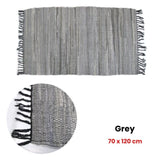 Tonal Chindi Cotton Handmade Floor Mat with Tassels 70 x 120 cm Grey V442-BZO-FLOORR-TONALCHINDI-GREY-RE