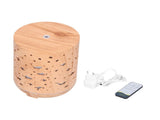 Aroma Diffuser 300ml Colorful LED Light Remote Control 35db Mute Hollow Wood Grain Appearance V1294-YM0901-3113210107811