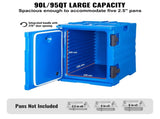 Insulated Food Pan Carrier, 90L Hot Box for Catering, Food Box Carrier with Double Buckles, Front V952-SPBWXLSLLDPE2ZZ3JV0