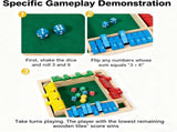 Shut The Box-Wooden Dice Board Game, Funny Shut The Box Game 2-4 Player, Board Games Gift for V1189-LWWAL-20260325-00281