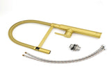 Brushed Gold Tall Kitchen Sink Basin Mixer 360 Swivel Faucet Tap Pull Out Spout V1233-KRD506G