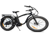 VALK Electric Fat Tyre Cruiser Bike, eBike with Throttle, Matte Black V219-BIKEMBVAF5KA