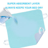 2 Pack Bed Pads for Incontinence Positioning Bed Pad with Handles for Lift and Transfer Reusable V1192-AZ-W-4765