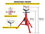 Pipe Jack Stand V-Head Foldable Legs 2500LB Max. Height 52" V952-GJ1107SGJ-VX00001V0