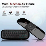 W1 Air Mouse 2.4G Wireless Keyboard Remote Control IR Remote Learning 6- Motion Sense for Smart TV V1370-AZ4-07559