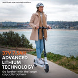 VALK 400W Electric Scooter, with Suspension for Adults Portable Folding Ride On,Synergy 5 MkII White V219-TRNESCVAS5W