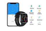 2Pcs Smart Watch Water-Resistant Smartwatch Heart Rate Fitness Tracker-Black V1263-JX-7638