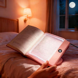 Flat Book Light, Rechargeable LED Reading Light with 3 Colors & Timer, Dimmable Full Page Panel V1366-AZ2-W-10669