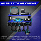 Power Tool Organiser Wall Mounted Drill Storage Organizer Holder XU1 Blue V379-TORGZBLU231201