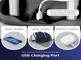 20" Digital Weighing Scale and USB Charging Port Lightweight Carry-on Luggage Suitcase Blue V915-FB3001-S-BL