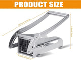 French Fry Cutter - Potato Cutter - Vegetable Cutter - 2 Inserts - Non-Slip Rubber Base - Dishwasher V1188-MS101-01220-1