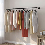 Industrial Iron Pipe Clothes Rail Vintage Wall Shelf V178-66745