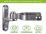 New 2-Pack Wall Mount Gate Hinge 1-3/8Inch Farm Hinge, 304 Stainless Steel Tube Fence V1369-AZ3-W-09256