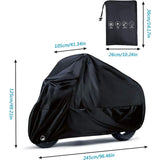 Motorcycle Cover, 190T Waterproof Motorcycle Covers With Lock Holes, Uv Protection Dust Covers For V1188-MS-227-2574