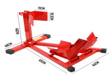 Heavy-Duty Motorcycle Motorbike Front Wheel Chock Lift Stand Vehicle Wheel Chock Clampsfor Trailer V985-MOTORCYCLEWHEELSTAND