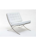 White Barcelona Chair - Classic Version - Replica V1041-JMC-1085WHITE