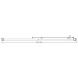130-140cm Adjustable Wall to Wall Sliding Glass Shower Door in Chrome V63-846961