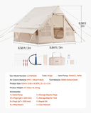 VEVOR Inflatable Tent for Camping 3-5 Person Glamping Tent with Pump Easy Set up V952-KJZP321MCQWZILCOXV0