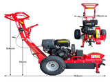 Ducar Stump Grinder 457cc 18HP Petrol Engine with Key Start & Tungsten Carbide Teeth STG-GBS-150E-RD