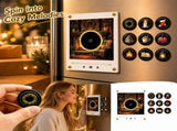 Magnetic Vinyl Player for Fridge, NFC Magnetic Player with Rotating Vinyl Record, Night Light, V1192-AZ-W-34218
