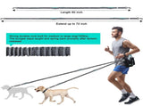 Hands Free Dog Leash Running Belt with Adjustable Bungee Lead, Multi Pocket V888-ELOSUNG57068-3
