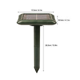 Solar Snake and Rodent Repeller Ground Stakes 2 Pack - Solar Powered Vibration and Buzzer Animal V888-ELOSUNG57566