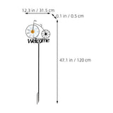 Durable Iron Bike Garden Stake Multi-Color for Outdoor Adornment V1370-AZ4-16916