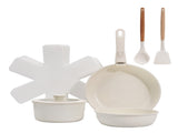 Toque 9-Piece Non Stick Cookware Set Kitchen Fry Pan KT1030-WH-AU