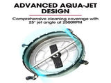 Jet-USA 21" Stainless Steel Pressure Washer Surface Cleaner with Yoke Handlebar, 3/8" Fitting, For V219-PRWCLNJT21SA