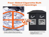 Cigarette Butt Receptacle, Weatherproof Cigarette Butt Container with 4 Disposal Openings & Top V952-SYYHTLSKZFTTQ80S0V0