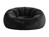 Artiss Bean Bag Chair Cover Soft Faux Fur Beanbag Cover Large Round Stuffed Animal BD-COVER-ROUND-BK