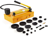 15 Ton Hydraulic Knockout Punch Kit, 1/2" to 4" Conduit Hole Cutter Set, KO Tool Kits with Puncher V952-SD15T240CR2MM8SYBV0